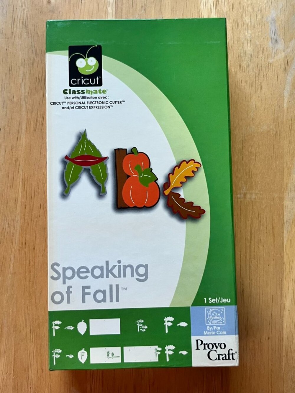Cricut Speaking of Fall Font Shapes Cartridge with Booklet & Overlay Complete